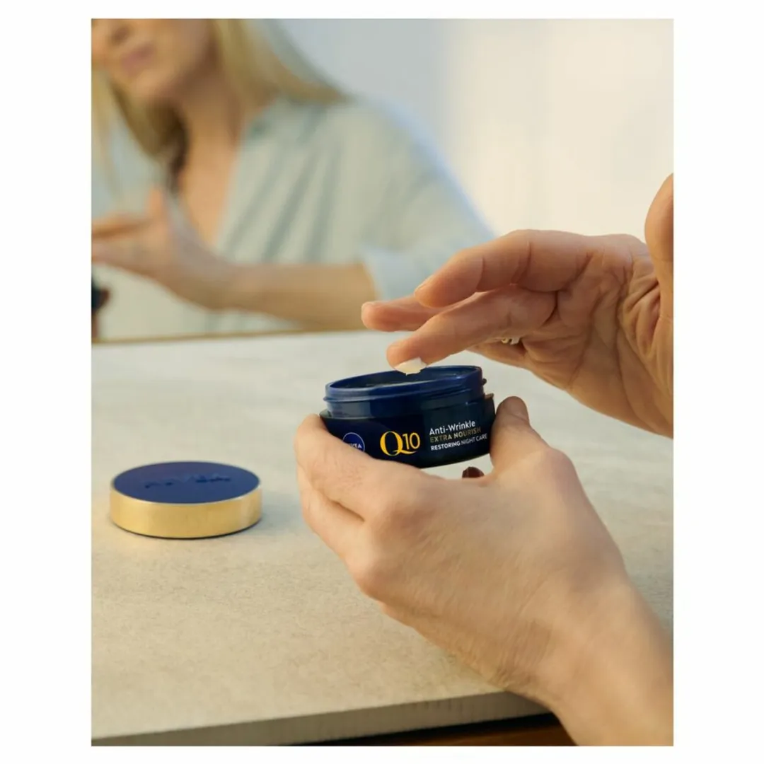 NIVEA Nachtcrème Q10 Extra Voedend 50ml - 250ml (5x50ml)