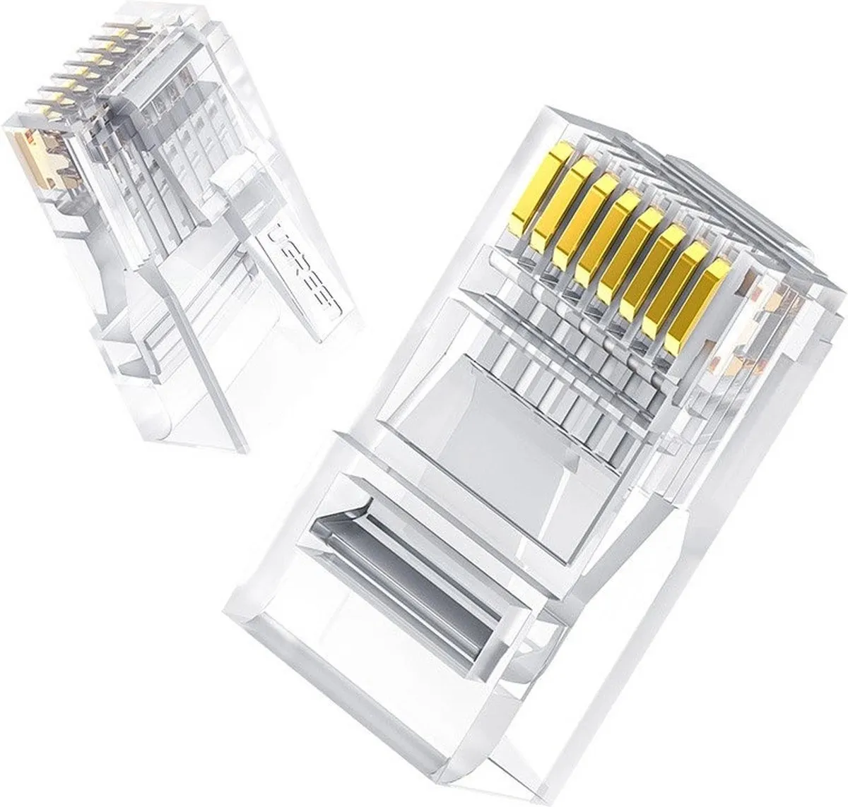 UGREEN RJ45 8P8C Cat 6 Stekker Connector - 100 Stuks - Transparant
