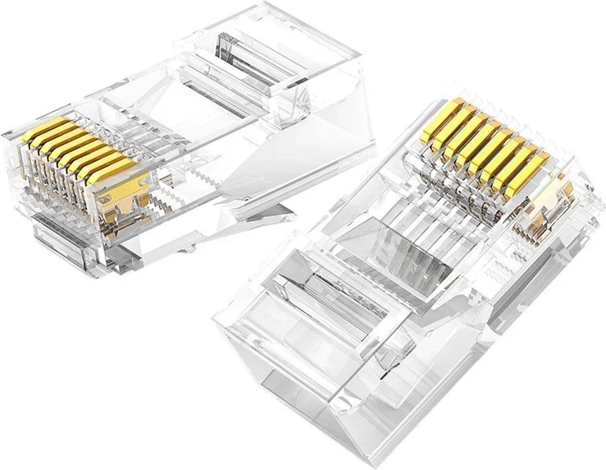 UGREEN RJ45 8P8C Cat 6 Stekker Connector - 100 Stuks - Transparant - afbeelding 6 van 6