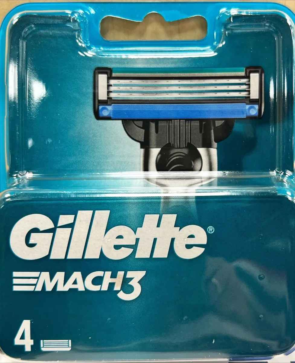 Gillette Mach 3 Scheermesjes - 4 Stuks - Grijs