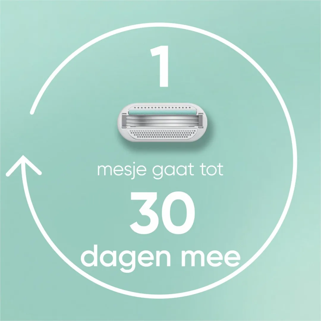 Gillette Venus Smooth Sensitive Scheermesjes 8 Stuks - 3 Bladen - afbeelding 6 van 6