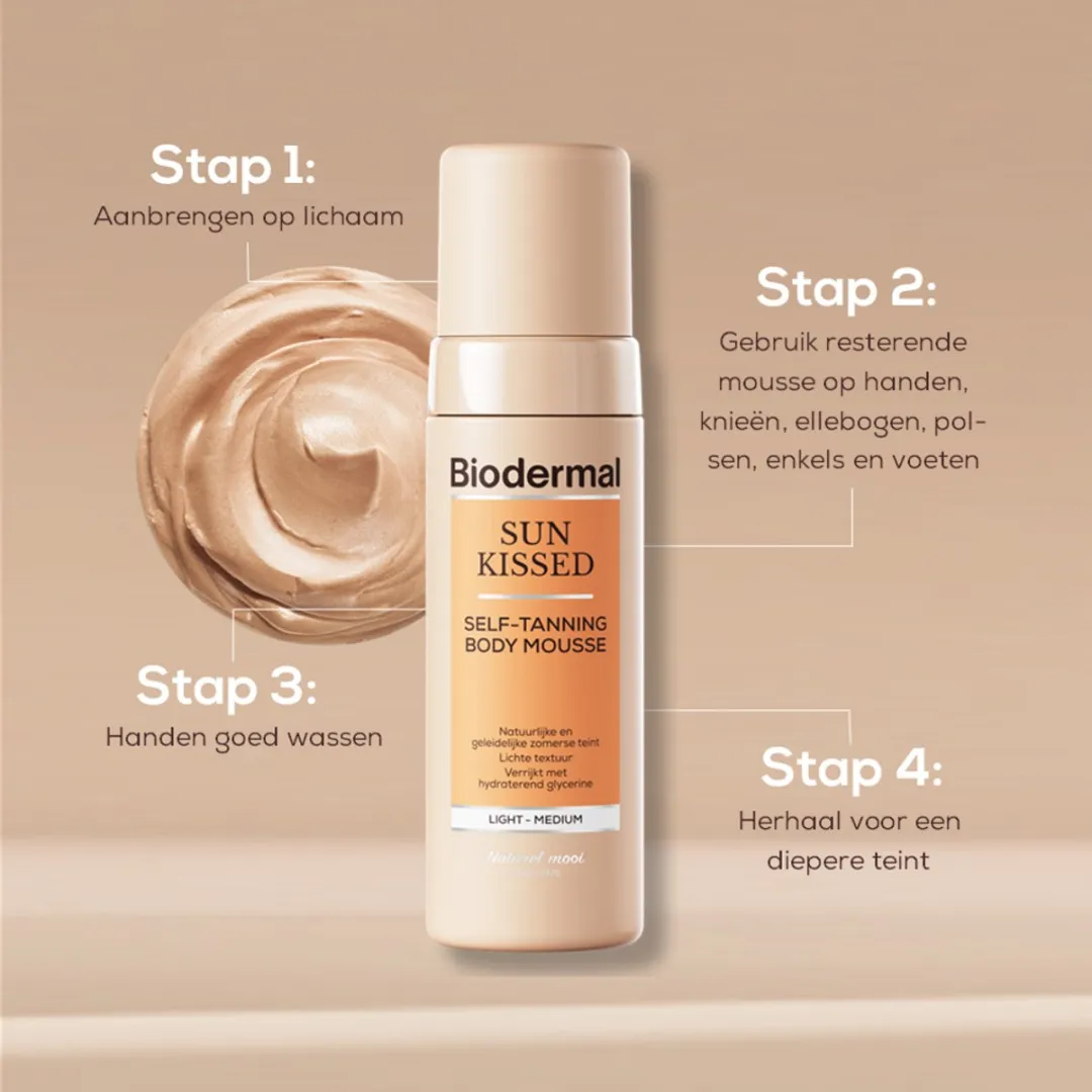 Biodermal Sunkissed Self-Tanning Body Mousse 150ml - Medium