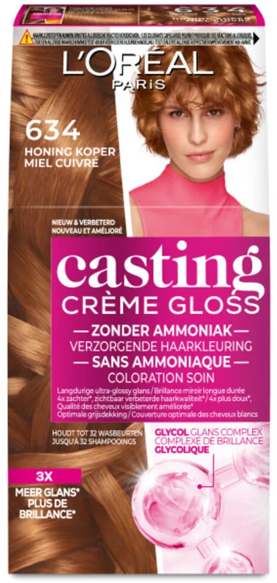 L'Oréal Paris Casting Crème Gloss Haarverf 634 - 3 Stuks