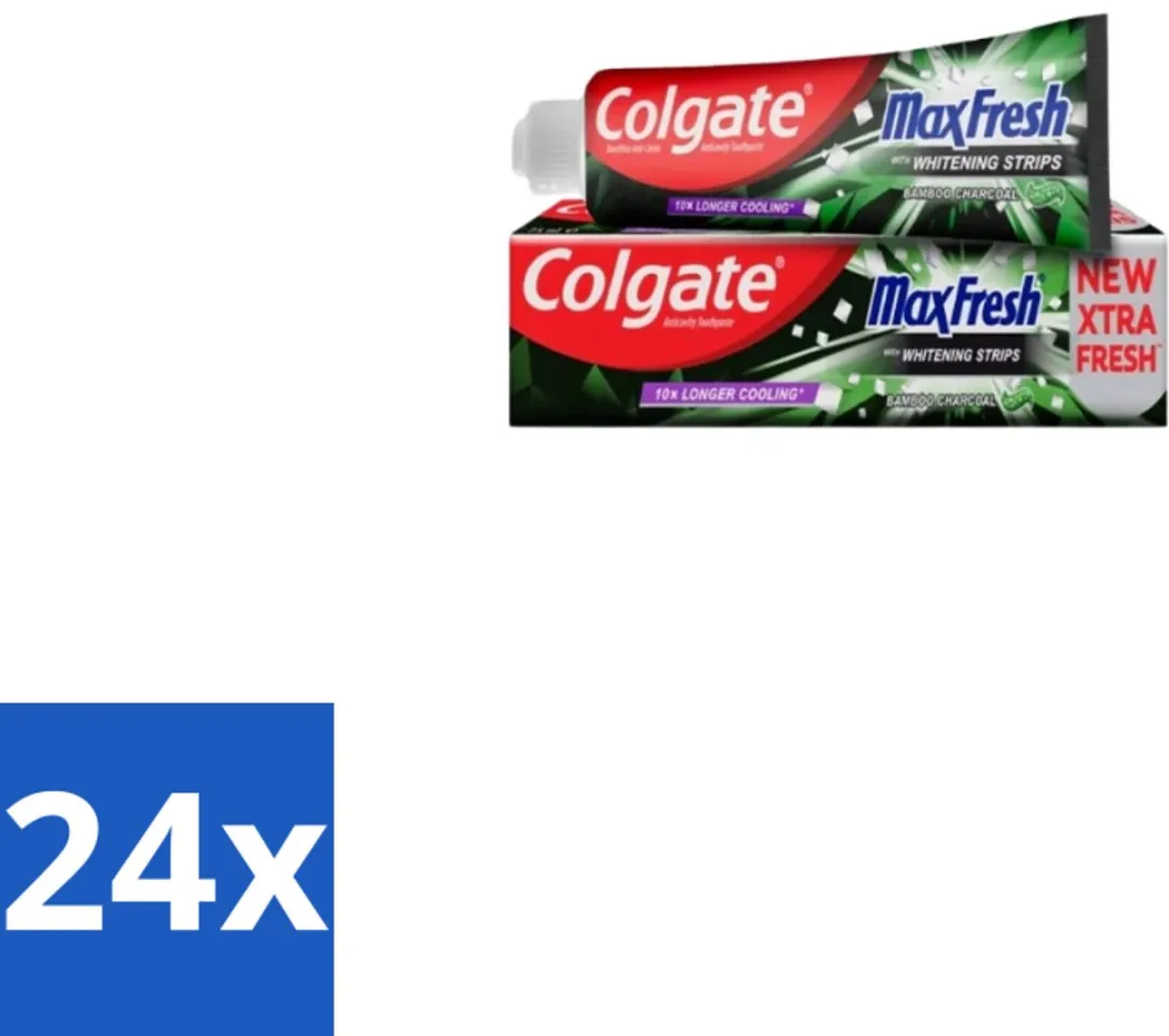 Colgate – Tandpasta – MaxFresh Whitening Bamboo Charcoal – 100 ml - Voordeelverpakking - 24 stuks