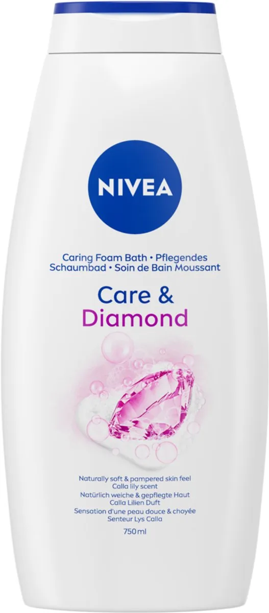 NIVEA Care & Diamond Badschuim 750ml - 6 Stuks
