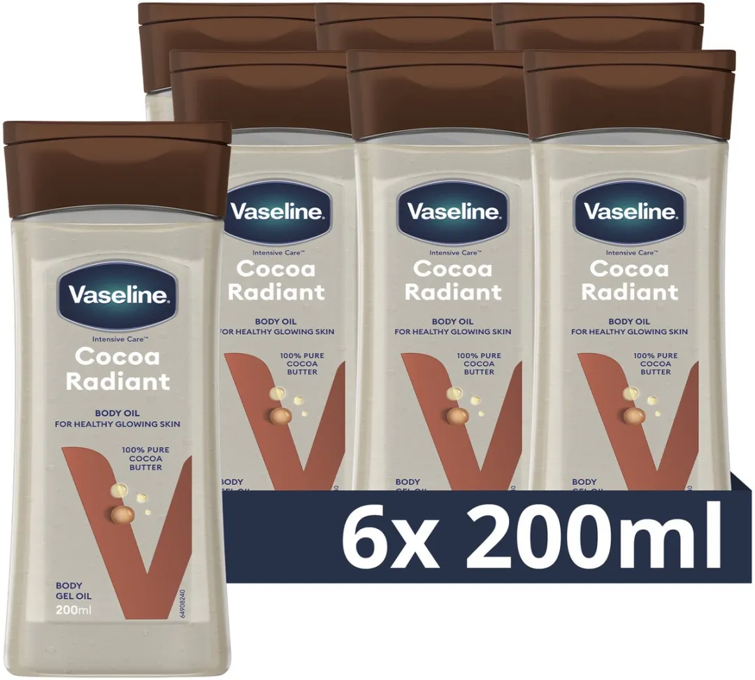 Vaseline Intensive Care Body Gel Oil Cocoa Radiant - 6x200ml