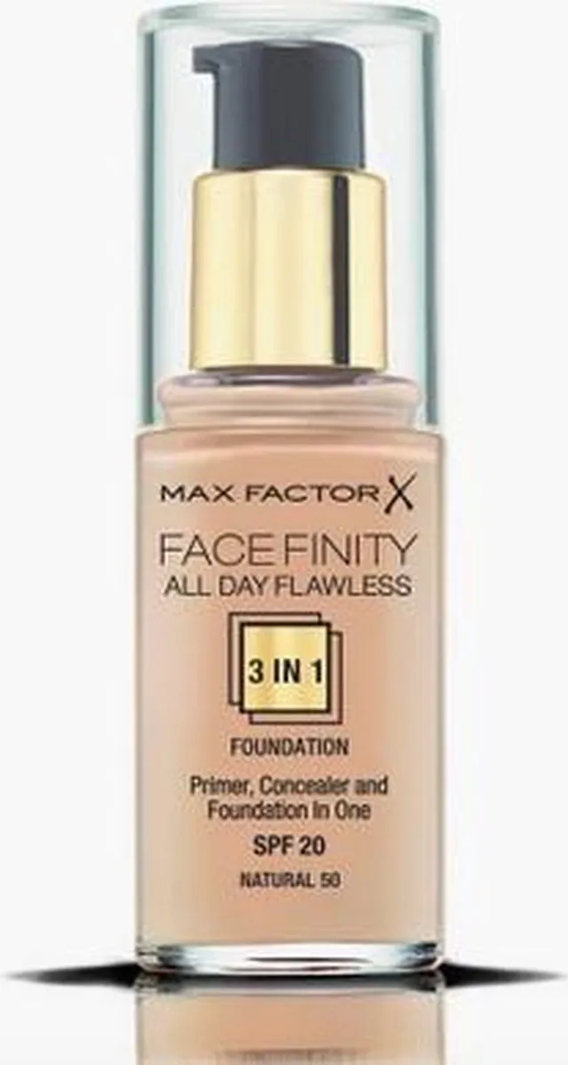 Max Factor Facefinity 3-in-1 Liquid Foundation 050 Natural