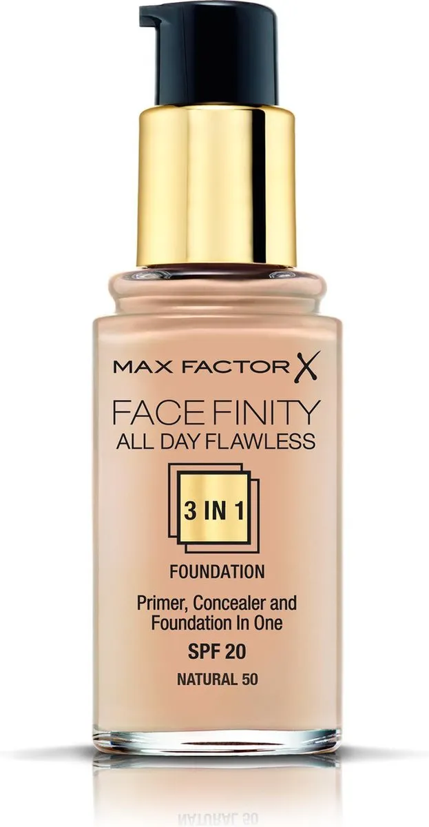 Max Factor Facefinity 3-in-1 Liquid Foundation 050 Natural - 30ml