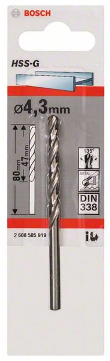 Bosch Metaalboren HSS-G 4.3mm