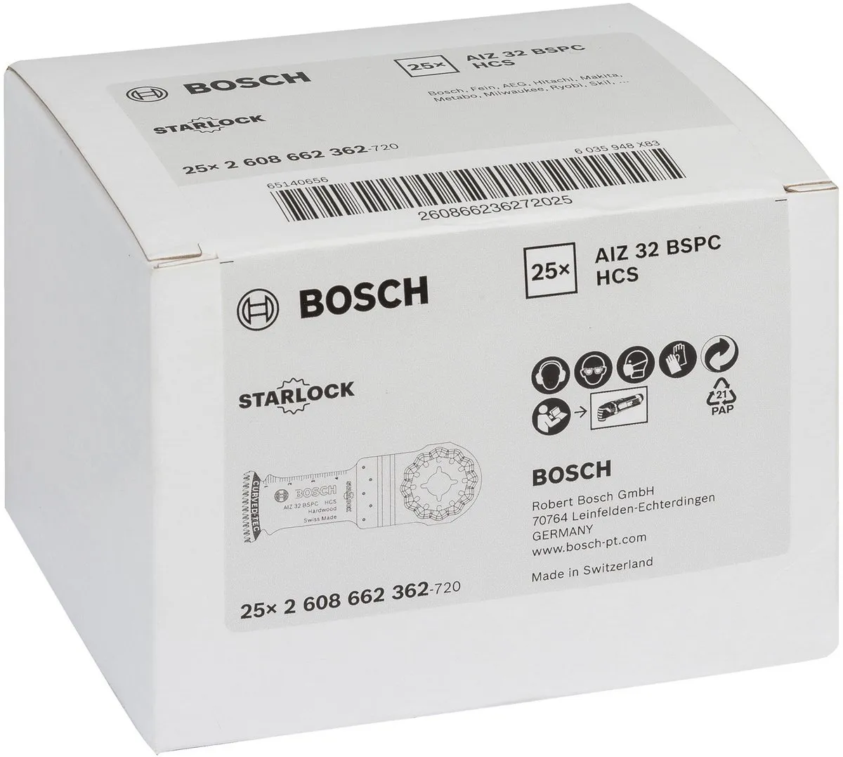Bosch AIZ 32 BSPC HCS Precision Invalzaagblad - Oscillerend - 32x40mm