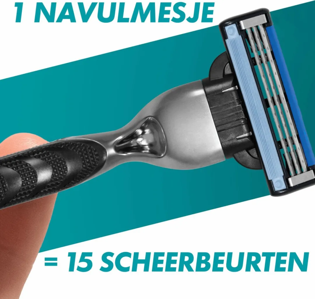 Gillette Mach3 Scheermesjes - 12 Stuks - Groen