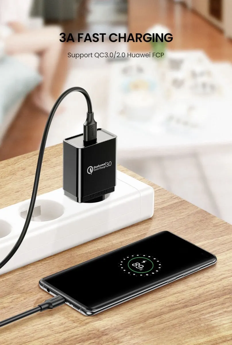 Ugreen USB 3.0 Kabel M-M 2m - Zwart