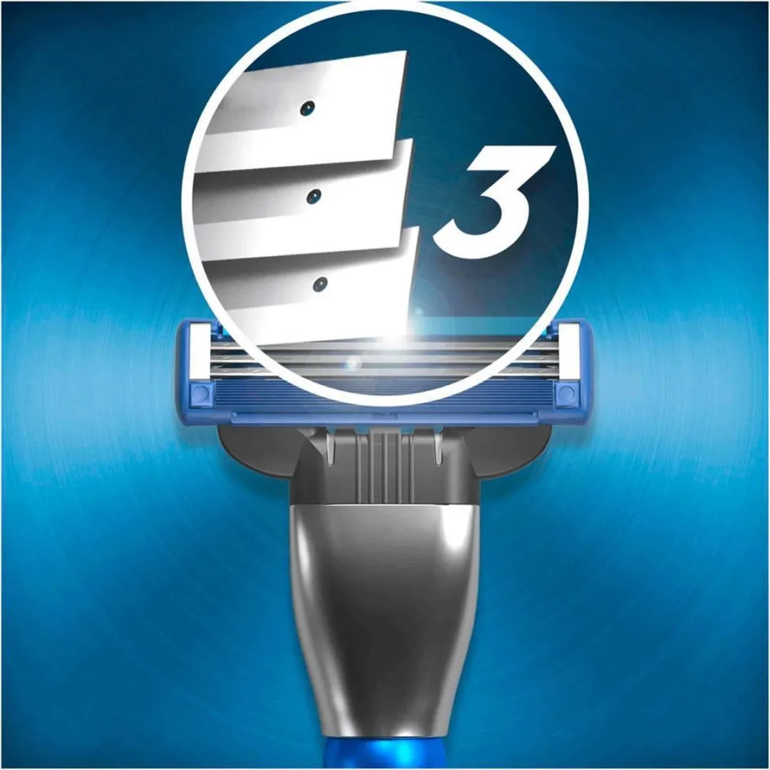Gillette Mach3 Turbo Scheermesjes - 3 Stuks - Blauw