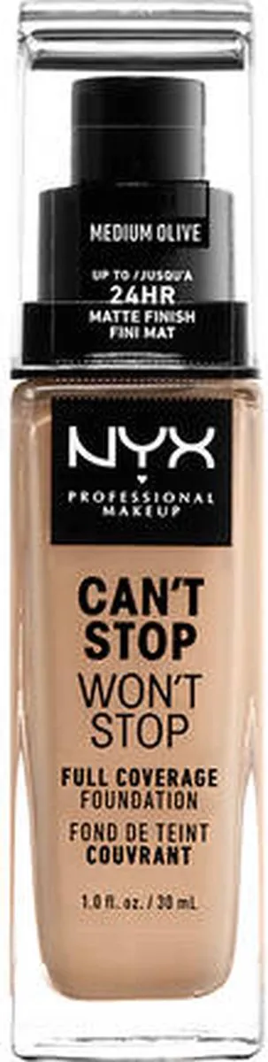 NYX Can't Stop Won't Stop Foundation Medium Olive - 30ml - afbeelding 6 van 6