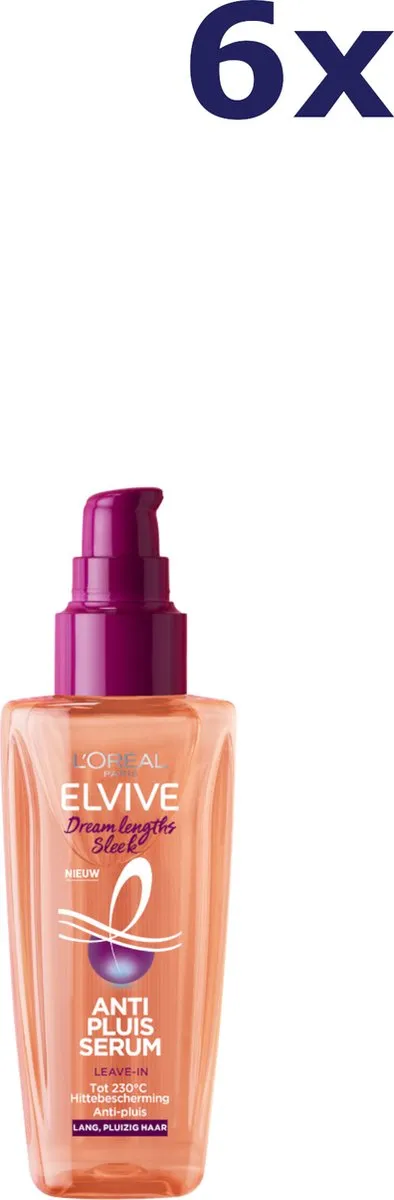 L'Oréal Paris Elvive Dream Lengths Sleek Haarserum 6x100ml - Keratine