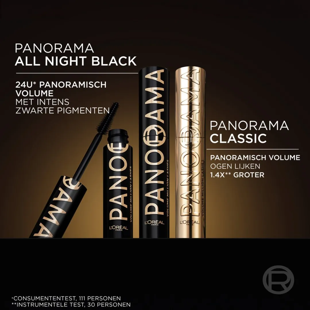 L'Oréal Paris Panorama All Night Black Mascara 10ml