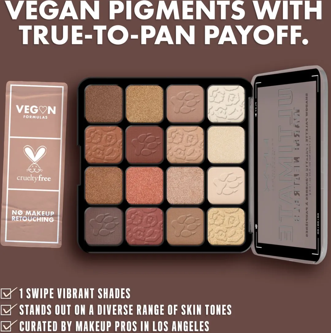 NYX Ultimate Oogschaduw Palet Warm Neutrals - 16 Kleuren