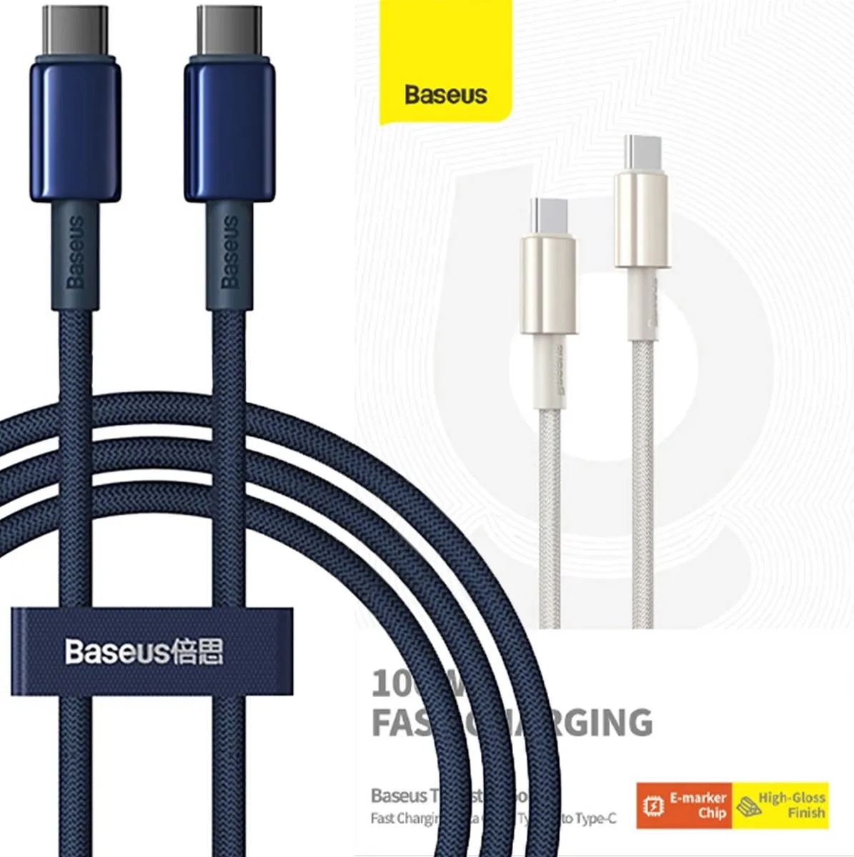 Baseus Tungsten Gold USB-C Kabel 100W 1m