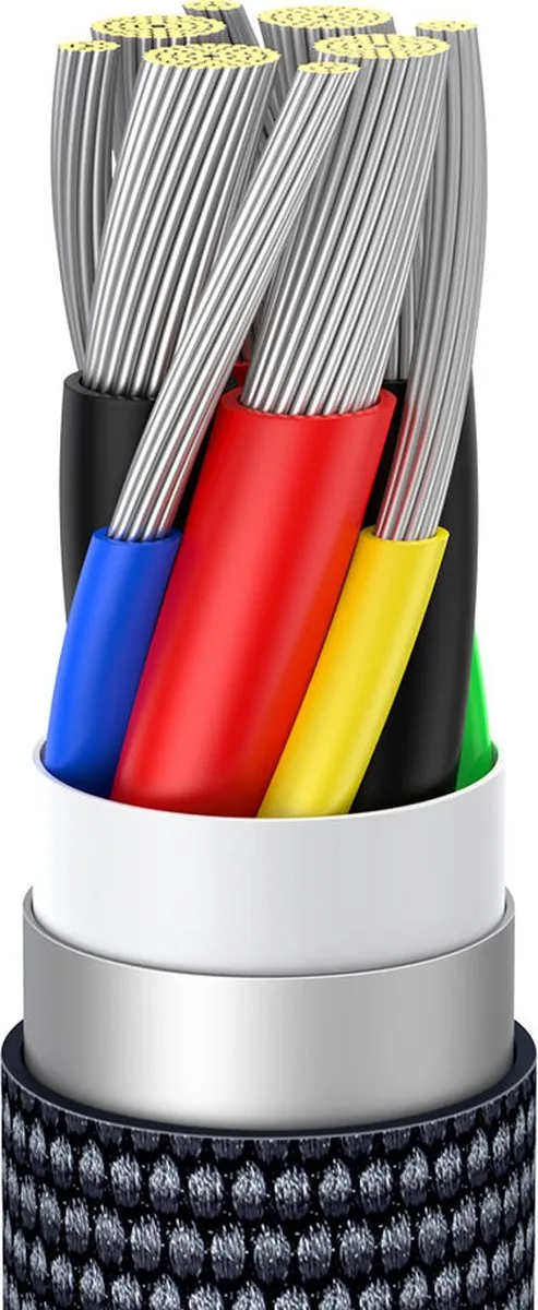 Baseus Crystal Shine Series USB-C Kabel 100W 2m - Zwart - afbeelding 6 van 6