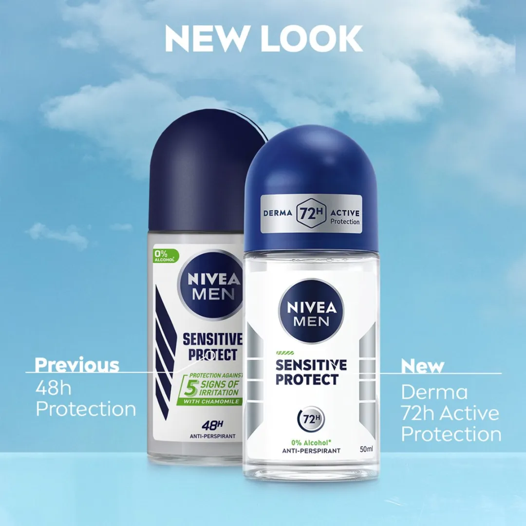 NIVEA Men Sensitive Protect Anti-Transpirant Deo Roller 300ml - 6 Stuks