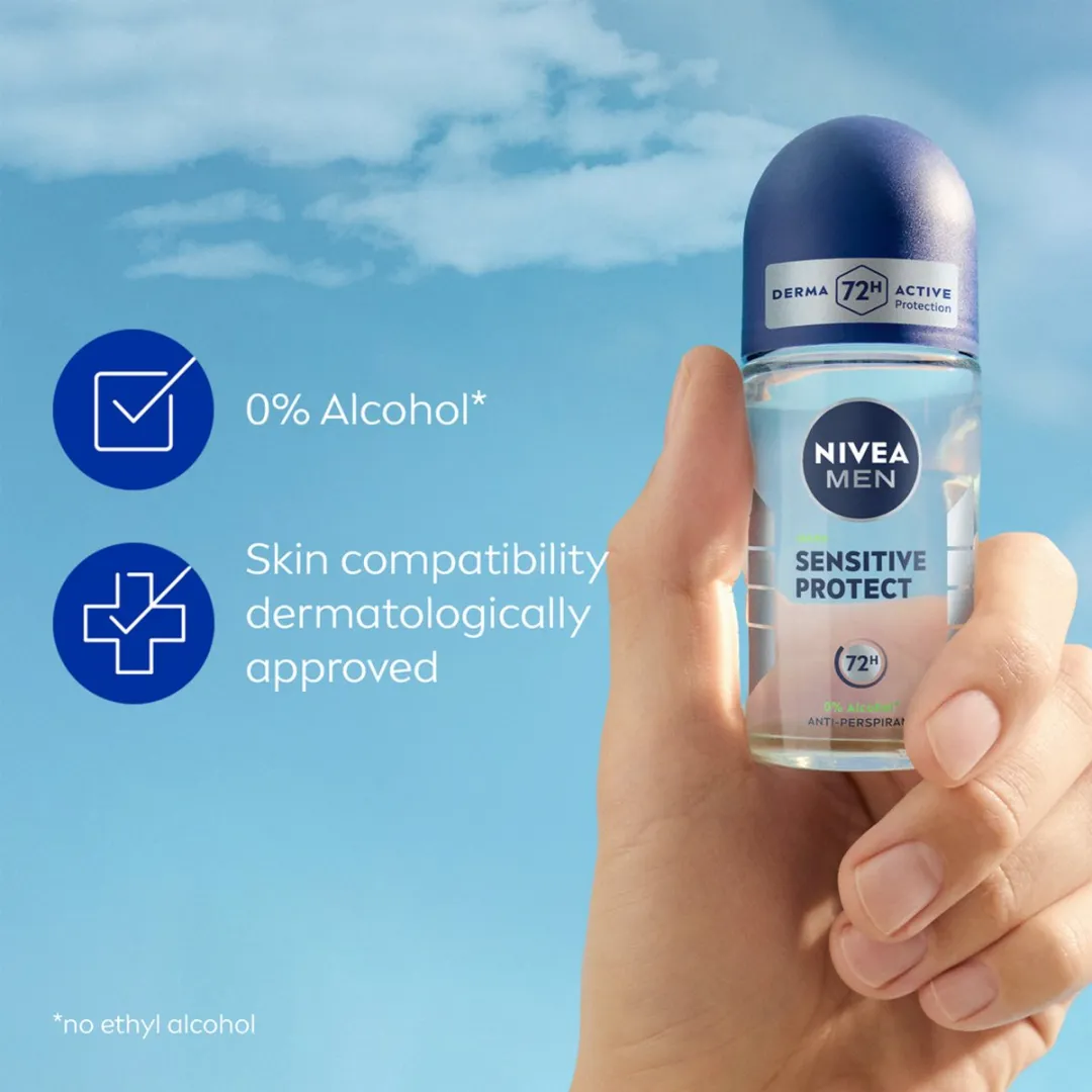 NIVEA Men Sensitive Protect Anti-Transpirant Deo Roller 300ml - 6 Stuks