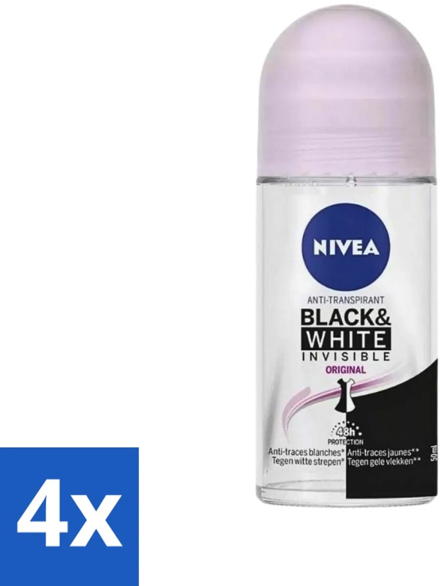 NIVEA Invisible for Black & White Deodorant Roller 50ml