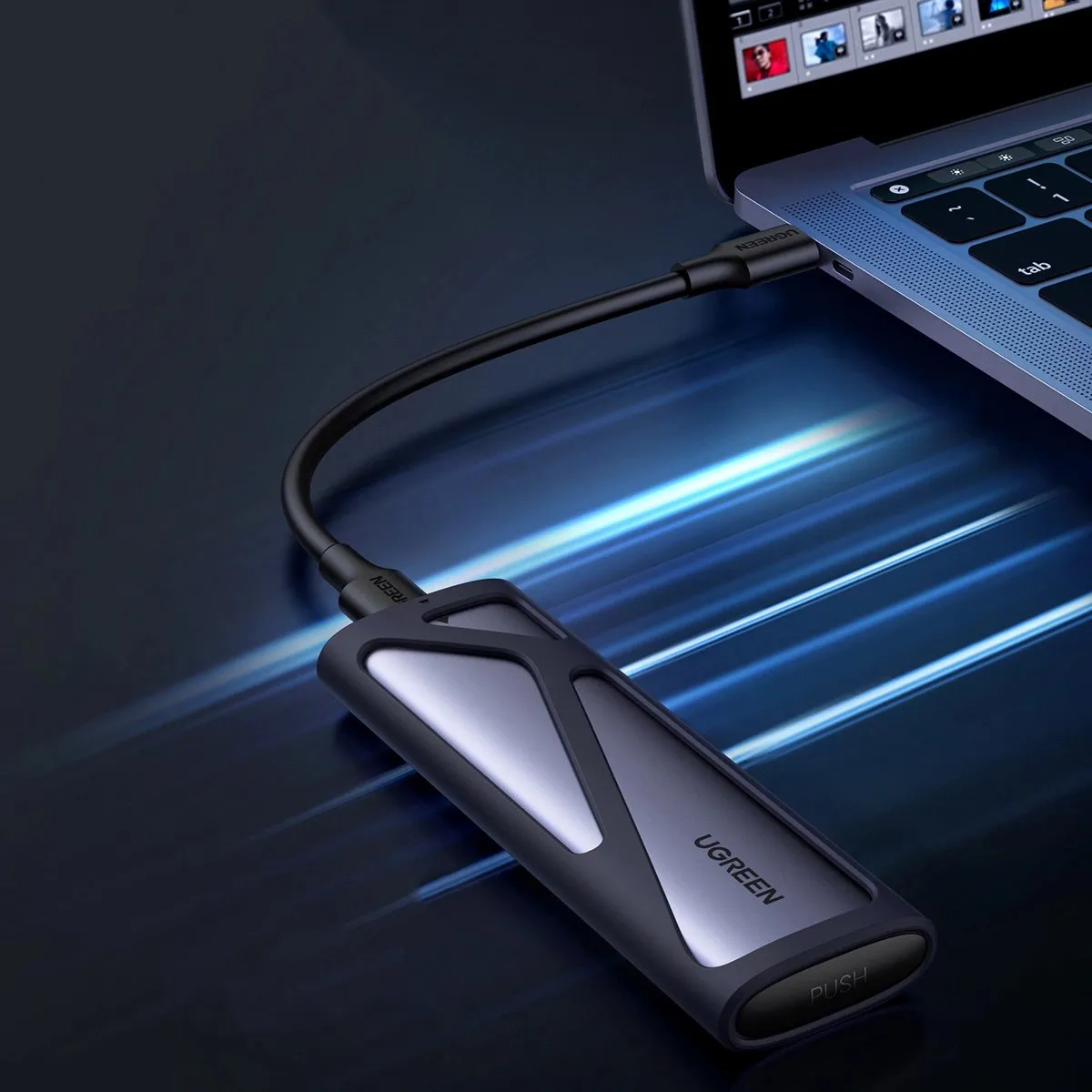 Ugreen M.2 SSD Behuizing CM400 USB 3.2 Gen 2 - Grijs