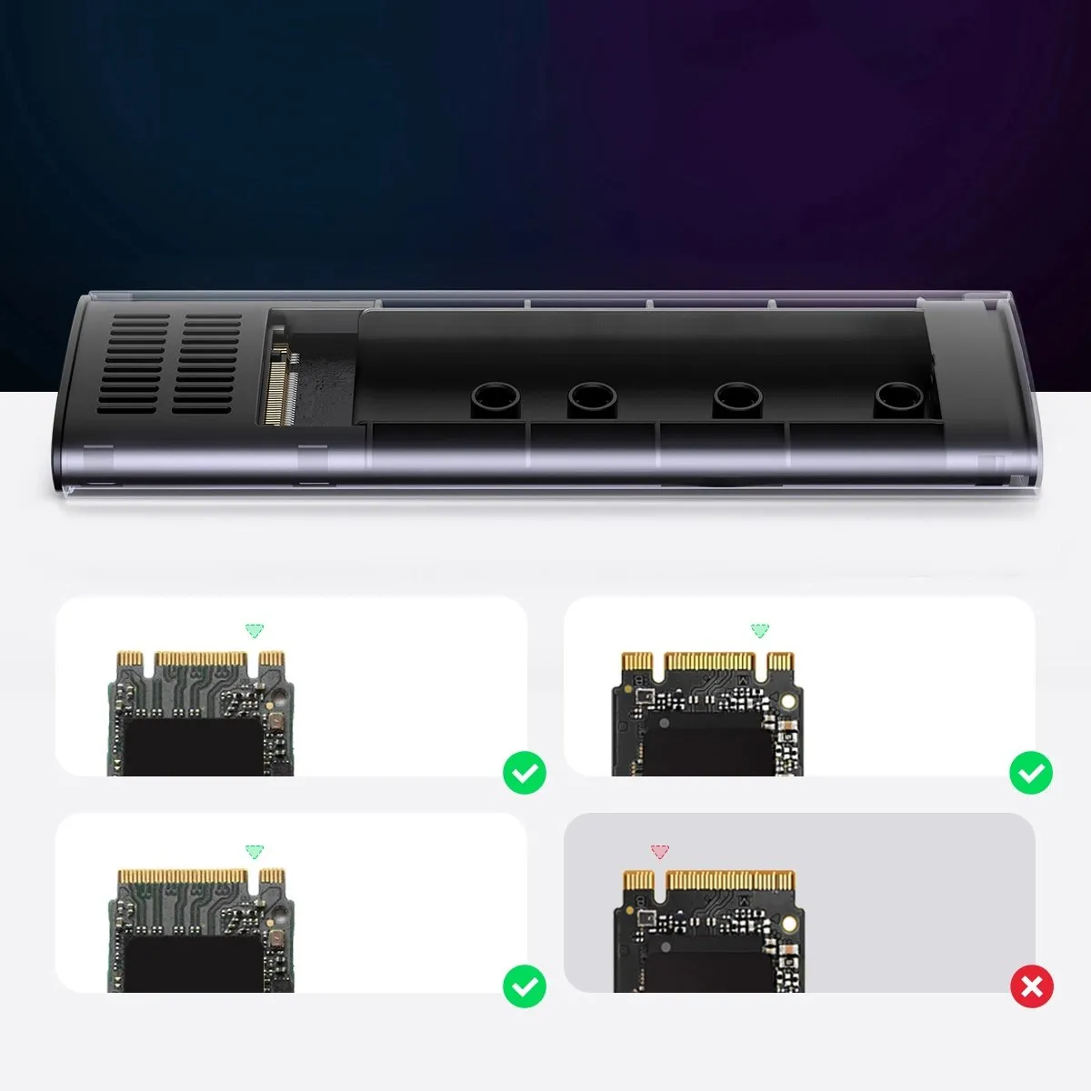 Ugreen M.2 SSD Behuizing CM400 USB 3.2 Gen 2 - Grijs