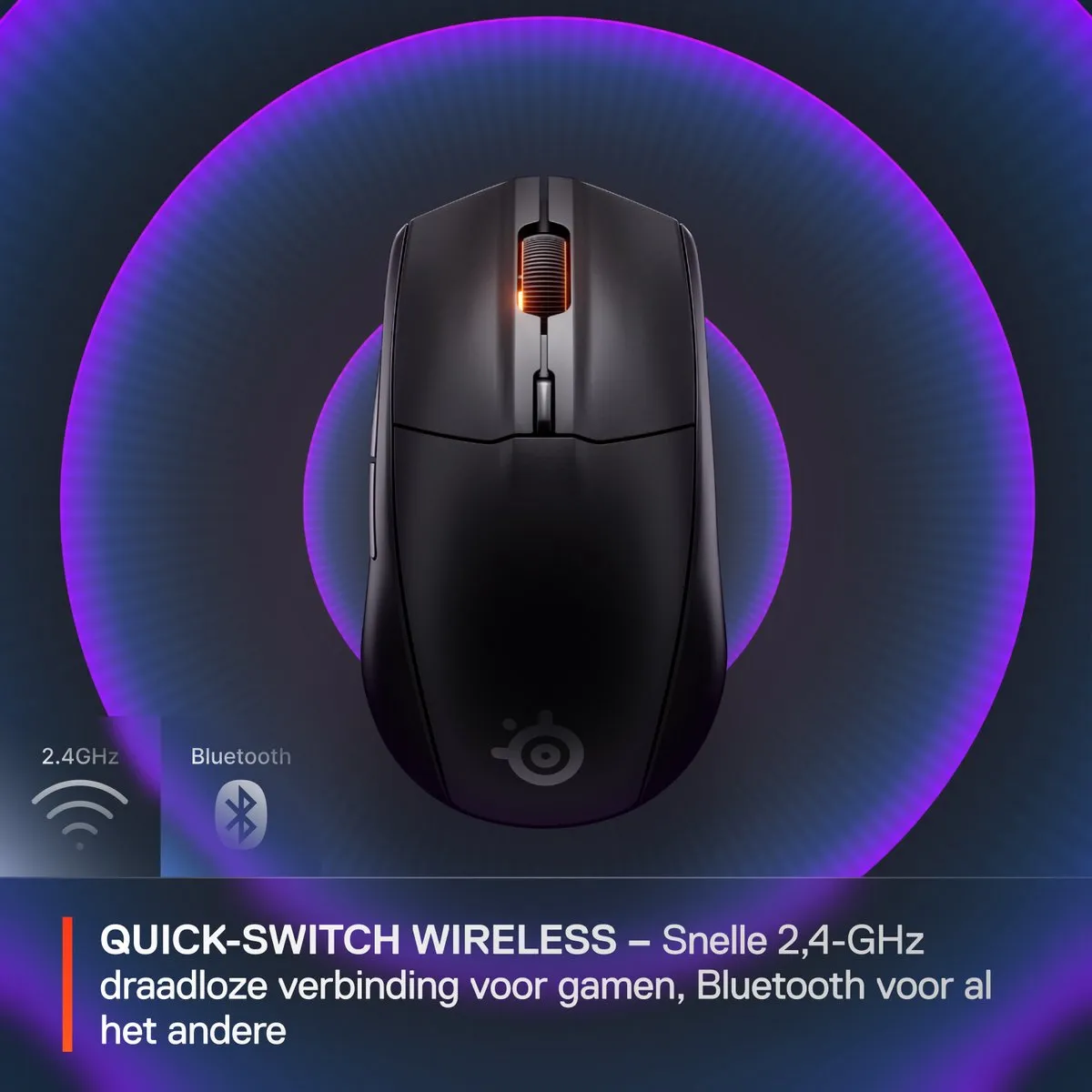 SteelSeries Rival 3 Wireless Gen 2 Gamingmuis 62523 - Zwart