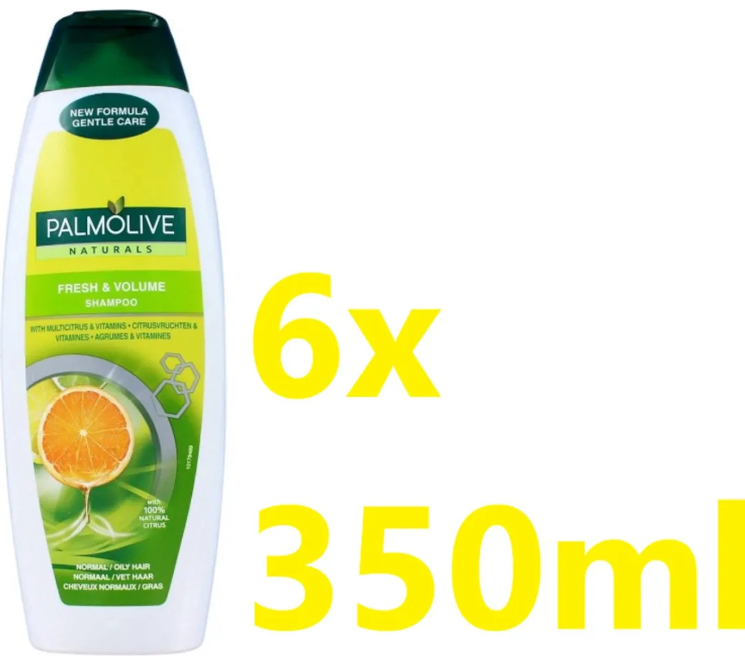 Palmolive Naturals Fresh & Volume Shampoo 6x350ml