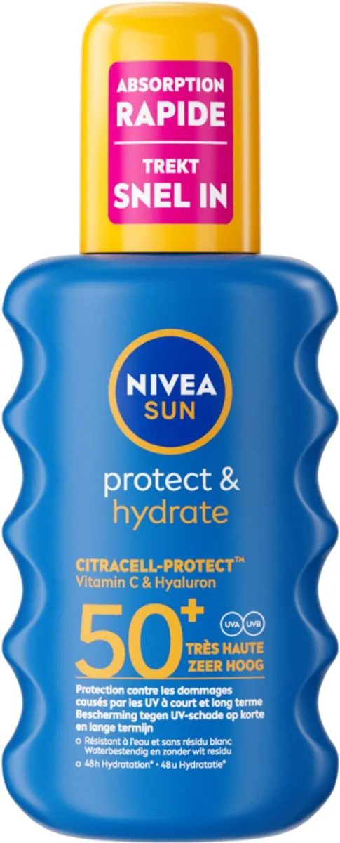 NIVEA SUN Protect & Hydrate Zonnebrandspray SPF 50 - 2x200ml - afbeelding 6 van 6