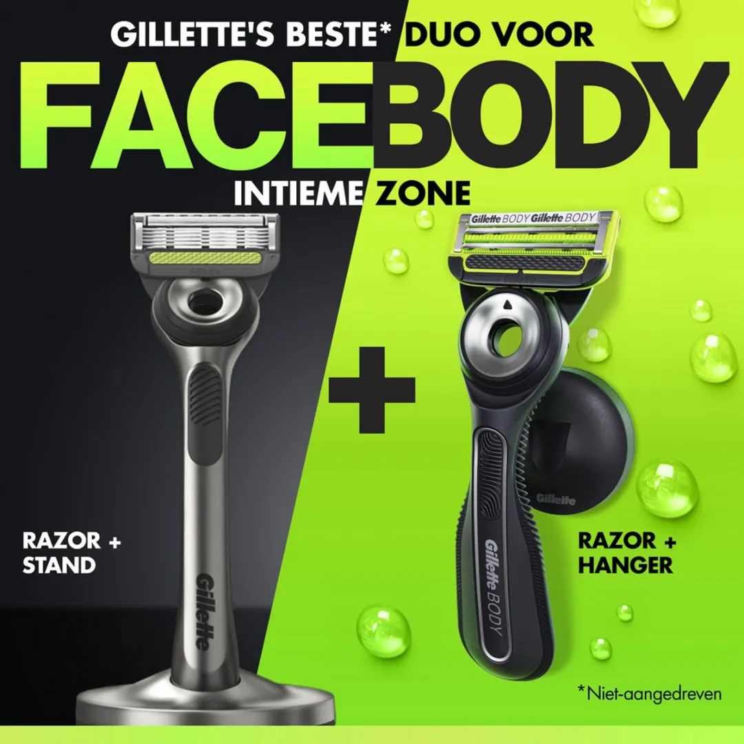 GilletteLabs Scheersysteem Duo Zwart - 2 Scheermesjes