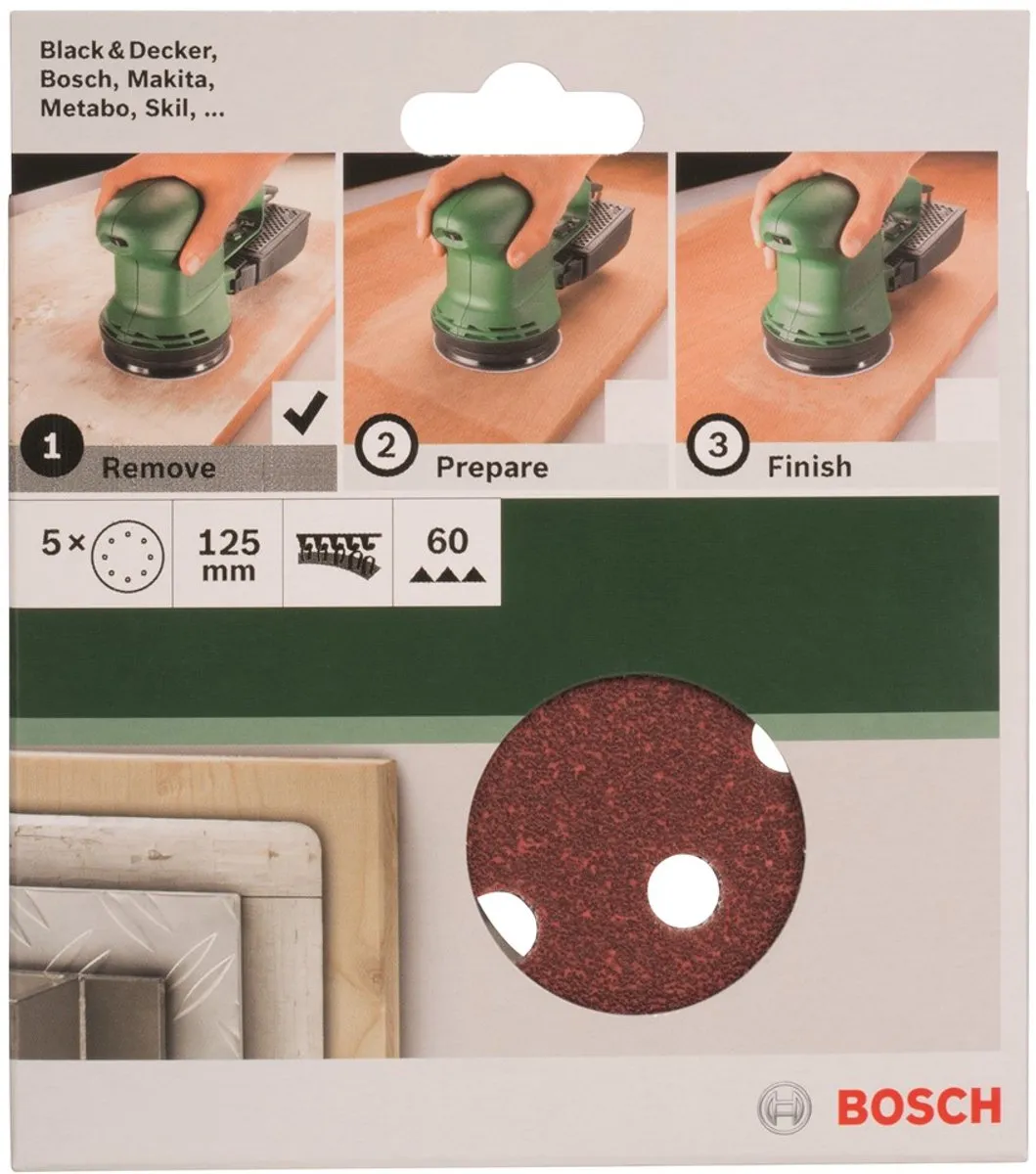 Bosch 5-delige Schuurbladset 125mm