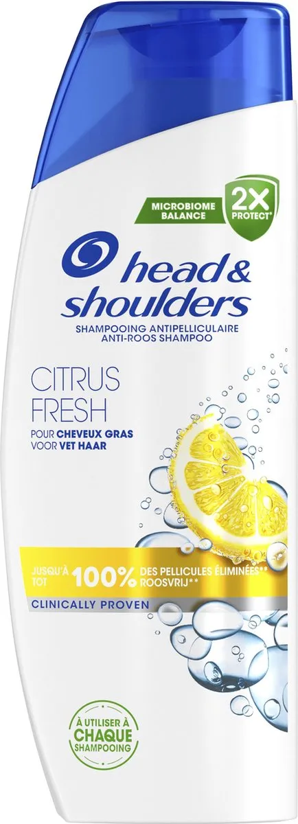 Head & Shoulders Citrus Fresh Anti-Roos Shampoo Vet Haar - 6x300ml