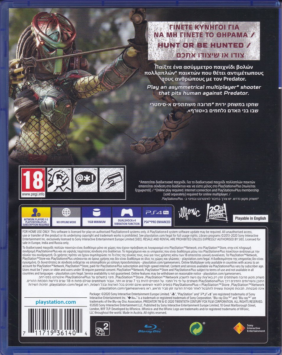 Predator Hunting Grounds - EN GR HE PS4