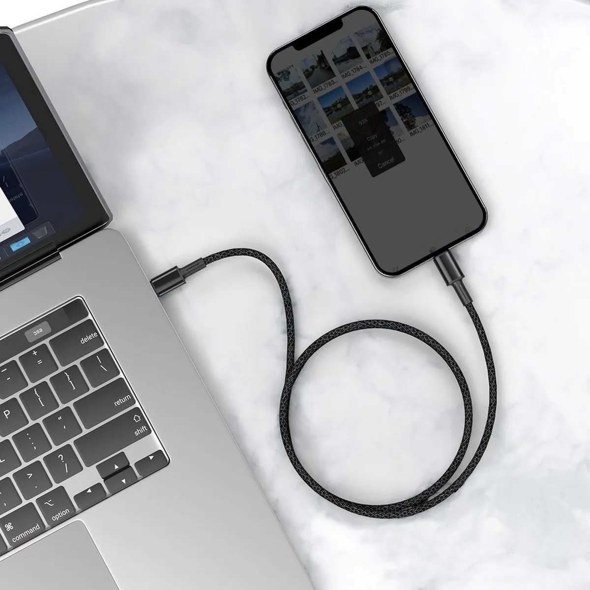 Baseus USB-C Lightning Kabel 20W Power Delivery - Zwart - afbeelding 6 van 6