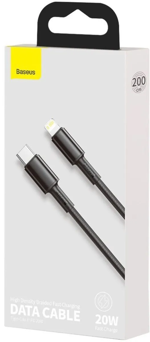 Baseus USB-C Lightning Kabel 20W Power Delivery - Zwart