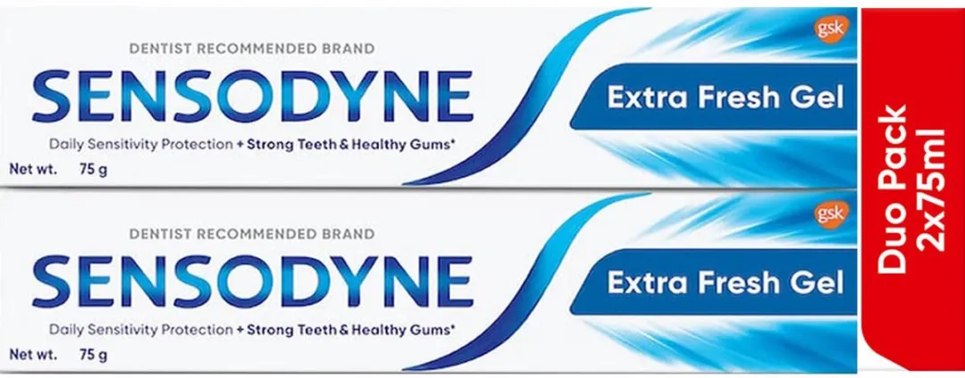 Sensodyne Extra Fresh Gel Tandpasta – Duo Pack - 2x 75ml – Bescherming tegen Gevoelige Tanden – Dagelijkse Mondverzorging