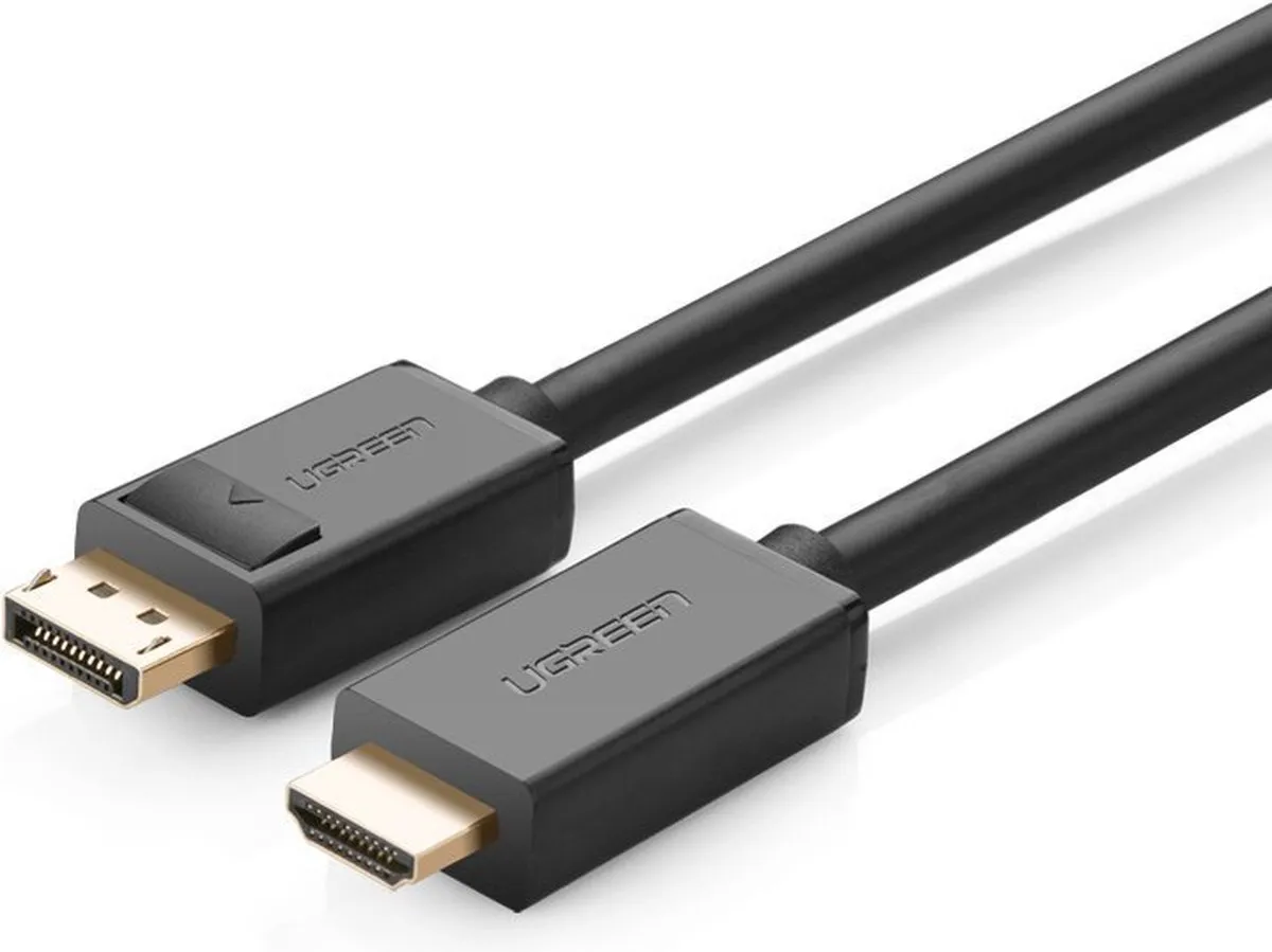 Ugreen DP101 DisplayPort naar HDMI Kabel 4K 30Hz - 1,5m - Zwart