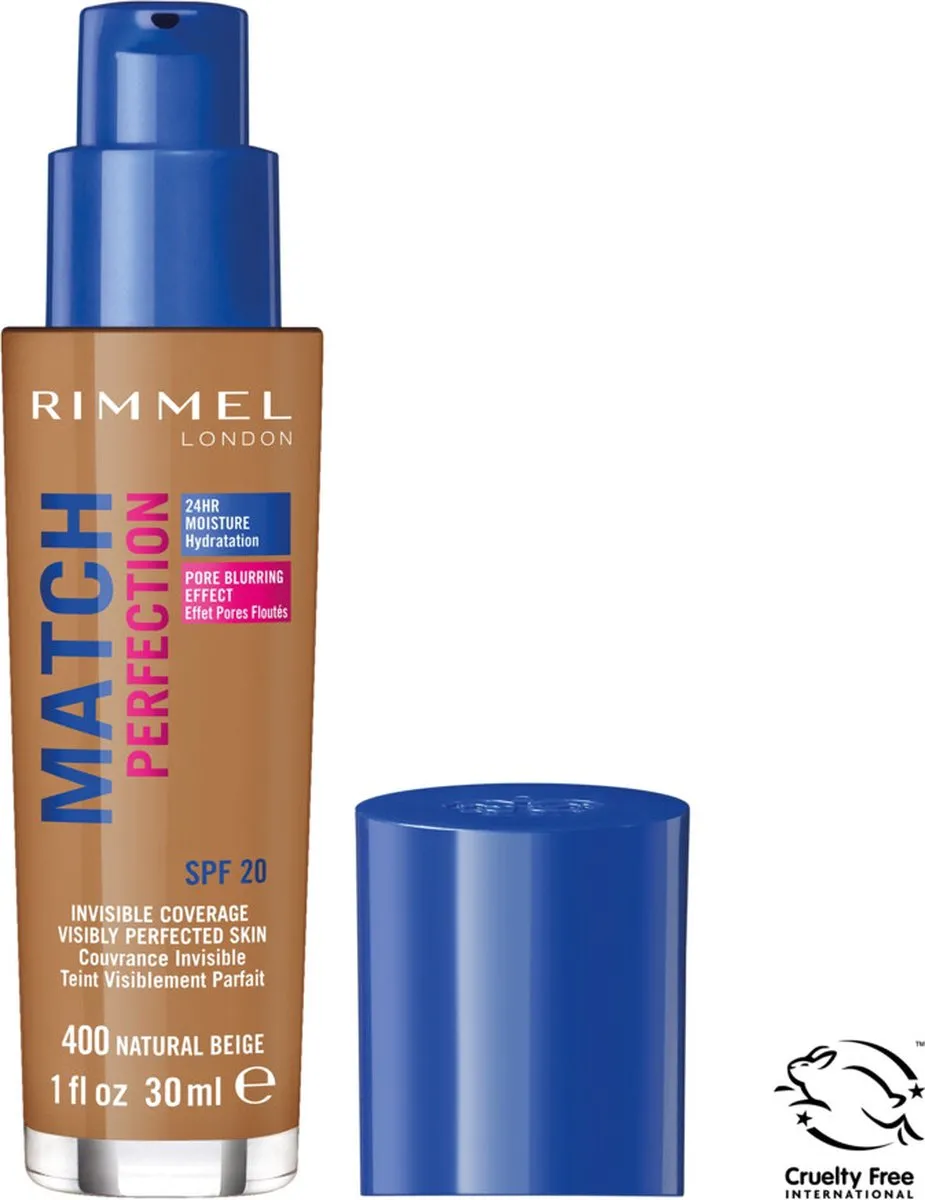 Rimmel London Match Perfection Foundation 400 Natural Beige - 30ml