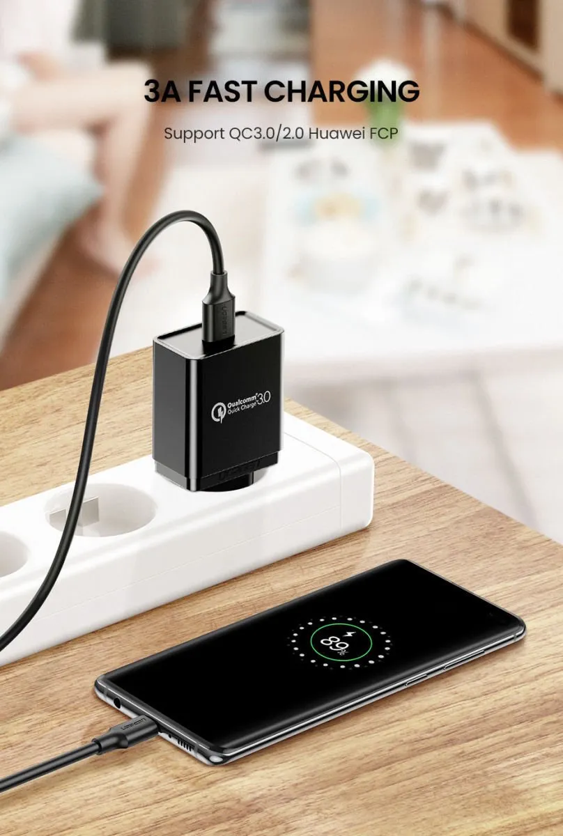 Ugreen USB 3.2 Gen 1 Kabel Mannelijk - 1m - Zwart