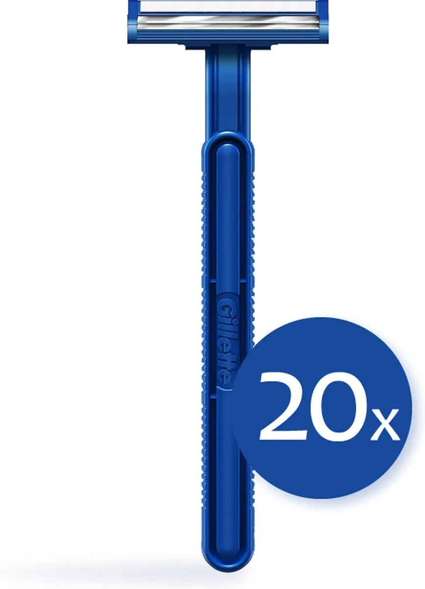 Gillette Blue II Wegwerpscheermesjes 20 Stuks - Aquablauw