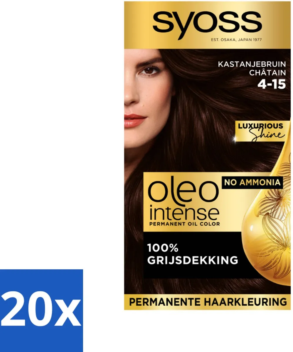 SYOSS Oleo Intense 4-15 Kastanjebruin Haarverf - 20 Stuks
