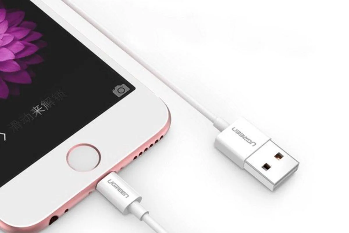 Ugreen USB Lightning MFI Kabel 1m 2,4A - Wit