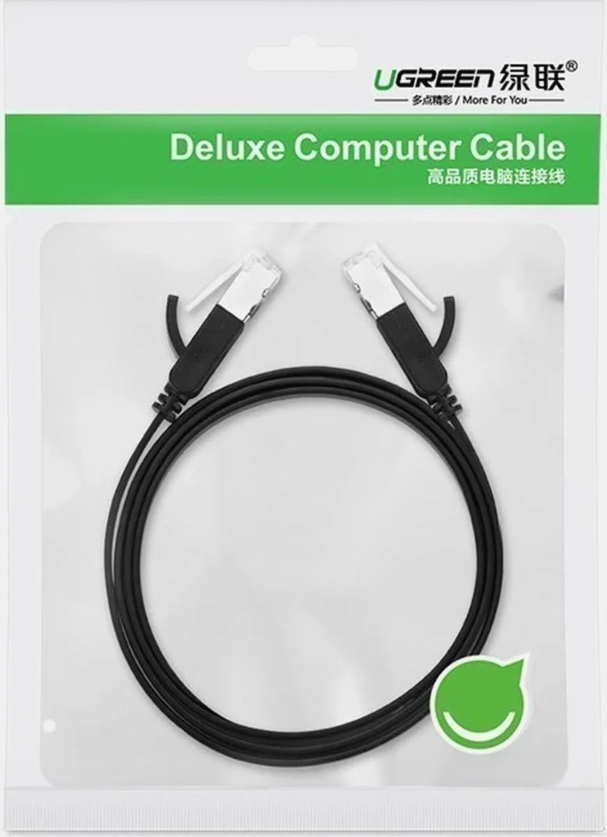 Ugreen Cat 6 Ethernet Patchkabel 1m - RJ45 - Zwart
