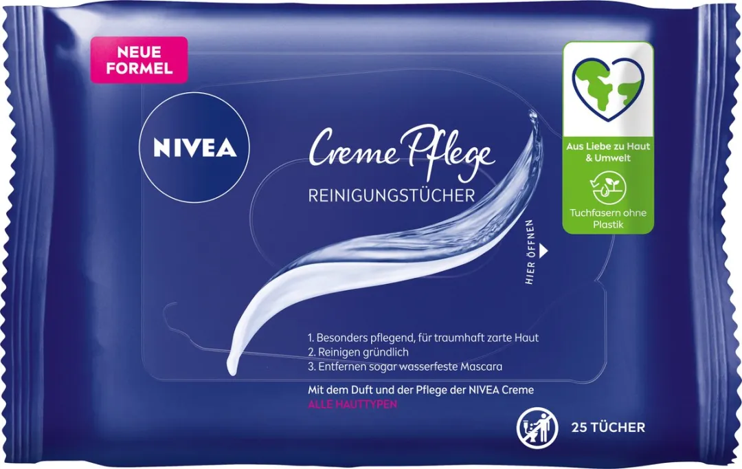 NIVEA Gezicht Reinigingsdoekjes Crème Care - 25 Stuks