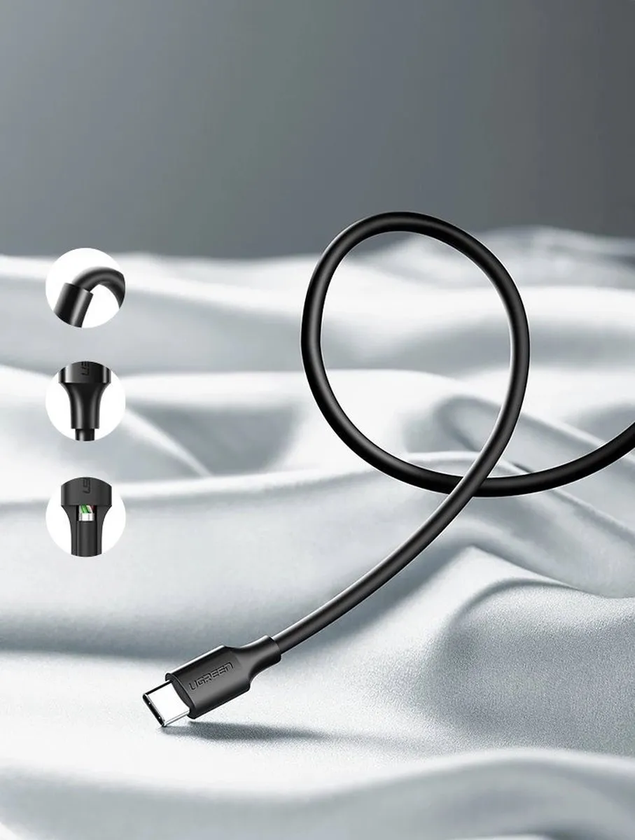 UGREEN USB Type C Kabel 3A 3m - Zwart - afbeelding 6 van 6