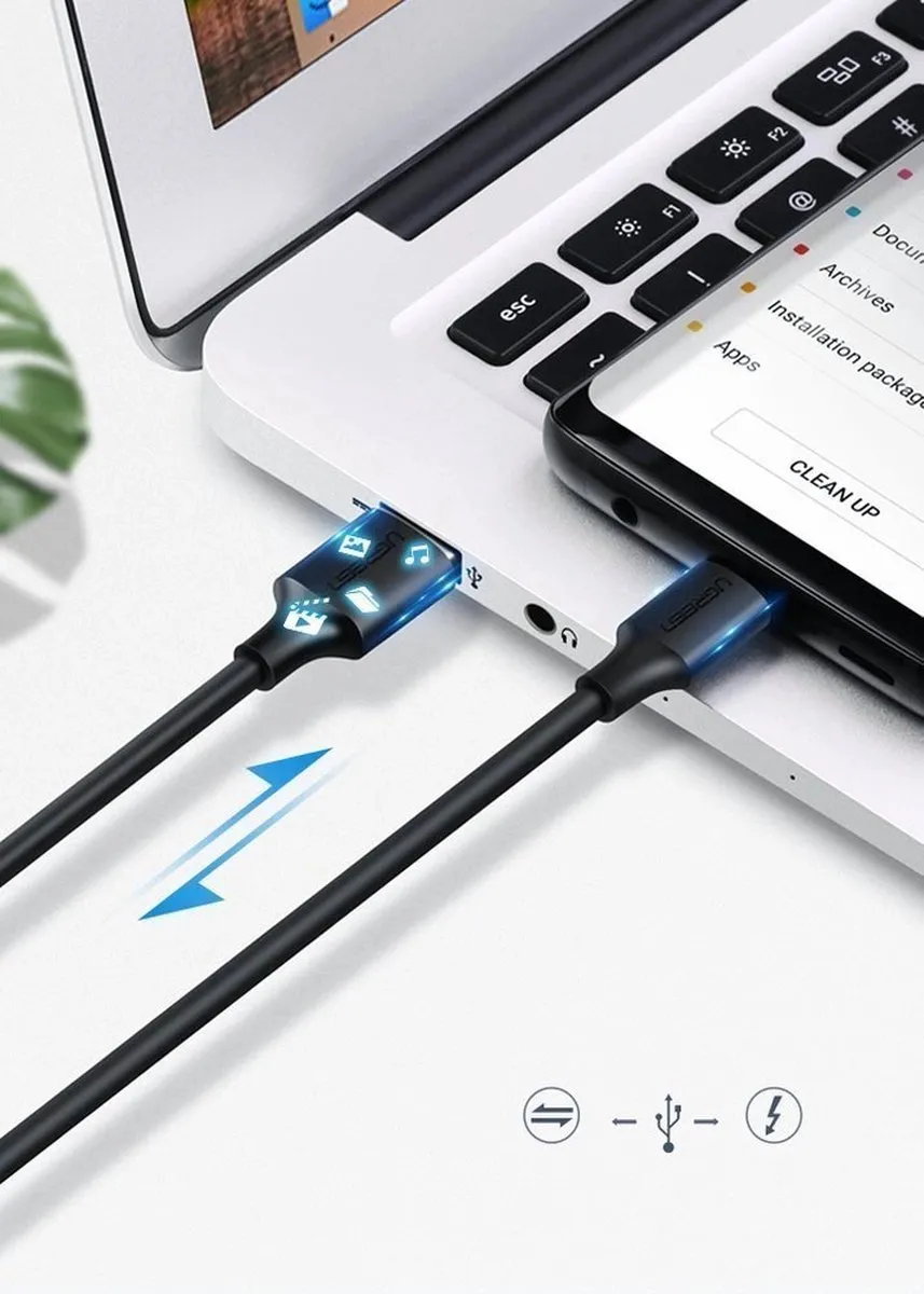 UGREEN USB Type C Kabel 3A 3m - Zwart