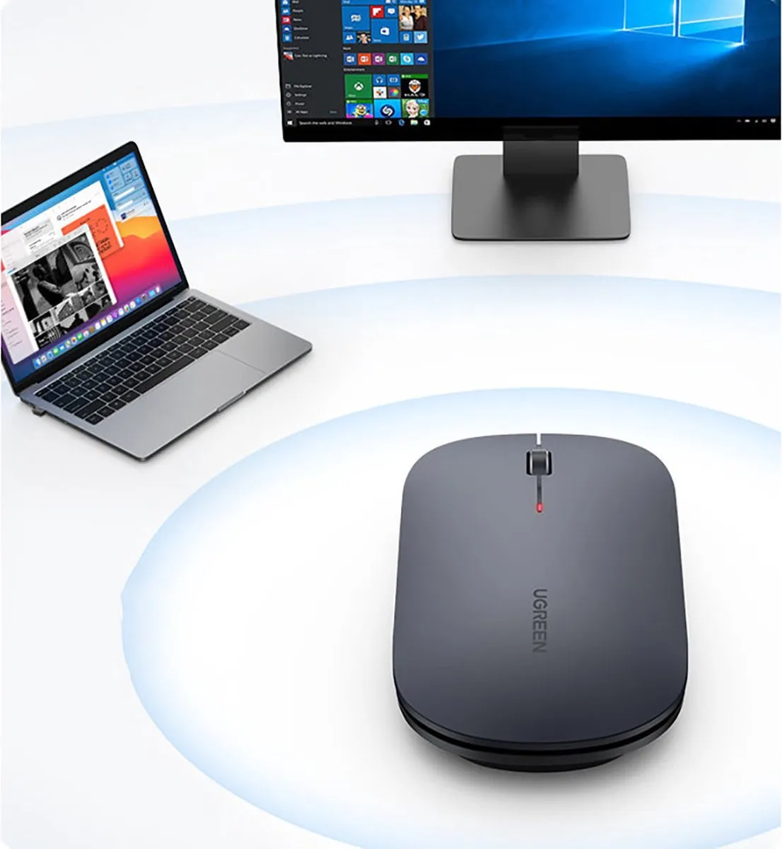 Ugreen - handige - draadloze USB-muis grijs - (MU001)