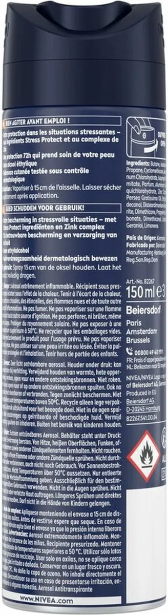 NIVEA Men Stress Protect Deo Spray 150ml - afbeelding 6 van 6